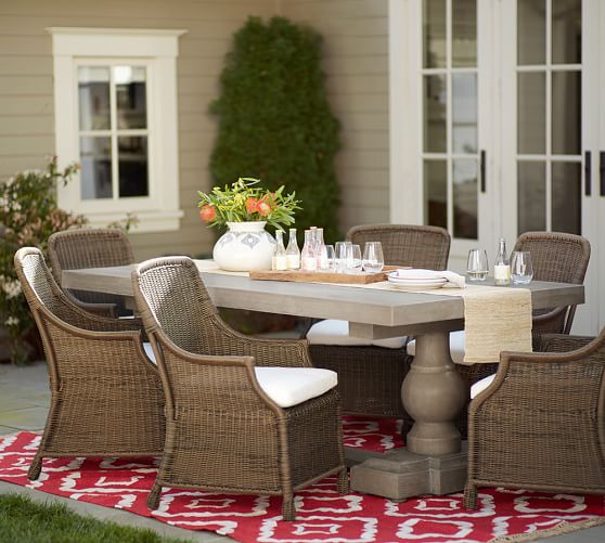 Pottery Barn SAYBROOK ALL-WEATHER WICKER DINING ARMCHAIR pottery barn labor day sale