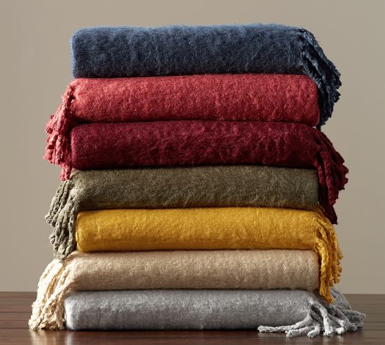Pottery Barn SOLID FAUX MOHAIR THROW pottery barn end of season sale summer 2016