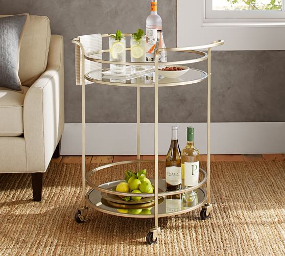 Pottery Barn TRISTAN BAR CART pottery barn dining furniture sale
