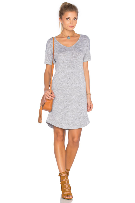 RAG & BONE/JEAN Melrose Dress Light Heather Grey t-shirt dresses summer 2016 candace rose revolve clothing