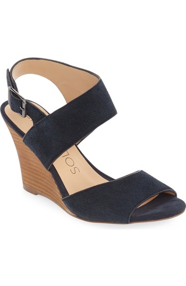 Sole Society 'Landry' Wedge Sandal (Women) Ink wedge sandals fall 2016