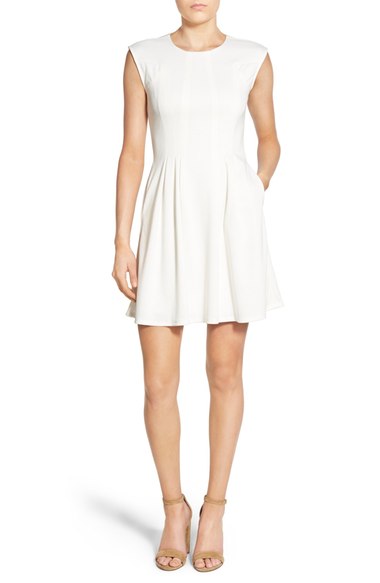 Speechless Cap Sleeve Skater Dress Eggshell skater dresses summer wedding guest 