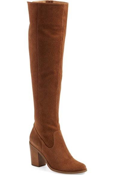 Steve Madden 'Eternul' Over the Knee Block Heel Boot (Women) Chestnut Suede Nordstrom anniversary sale women's shoes under $200