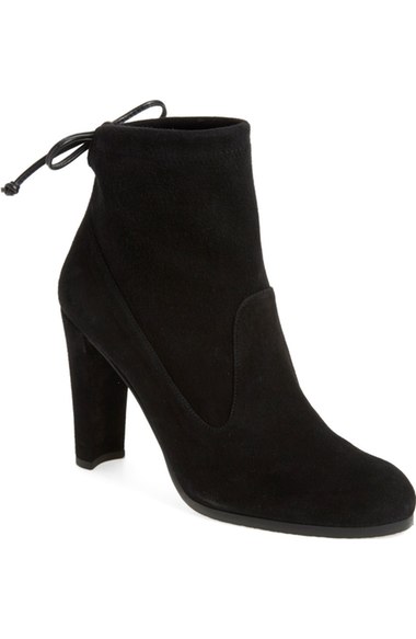 Stuart Weitzman 'Perfection' Bootie (Women) (Nordstrom Exclusive) Black Suede Nordstrom anniversary sale women's shoes under $500