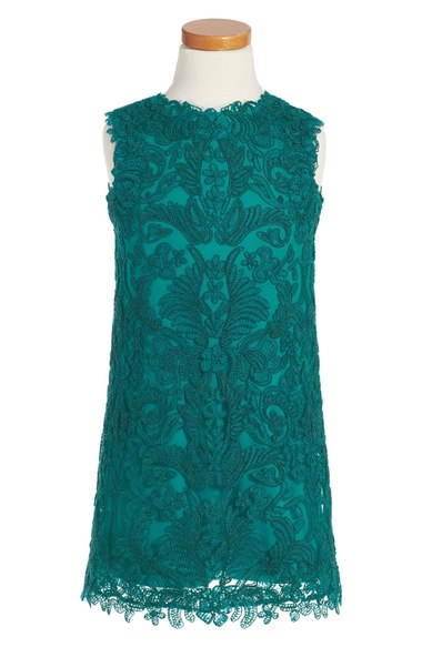 Tadashi Shoji Embroidered Sheath Dress (Toddler Girls, Little Girls & Big Girls) Aqua dresses for toddler girls back to school first day of school