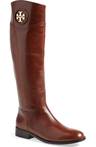 Tory Burch 'Ashlynn' Riding Boot (Women) (Nordstrom Exclusive) Almond Leather Nordstrom Anniversary Sale Women's Shoes Under $500