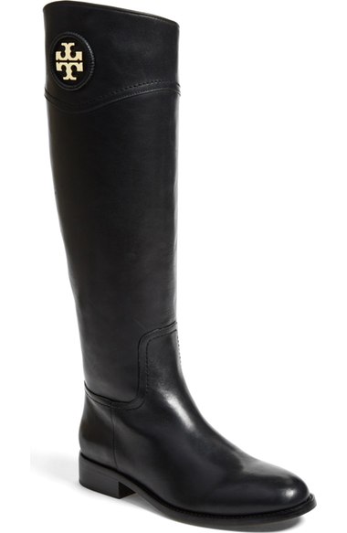 Tory Burch 'Ashlynn' Riding Boot (Women) (Nordstrom Exclusive) Black Leather Nordstrom Anniversary Sale 