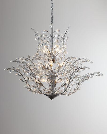 candace rose Upside Down 18-Light Crystal Chandelier Neiman Marcus bedroom and bath sale candie anderson