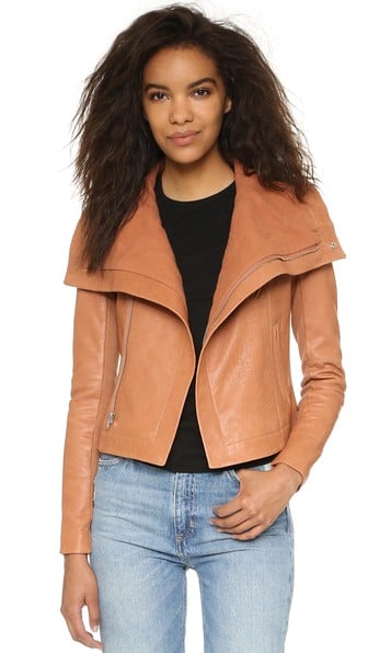 VEDA Max Classic Leather Jacket Rose Shopbop end of season sale 2016