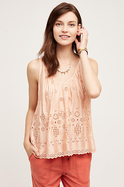 Vanessa Virginia Sadie Swing Tank Top Peach Anthropologie extra 25% off sale free shipping