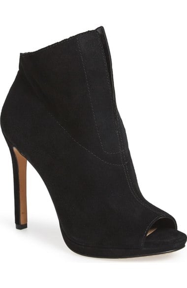 candace rose blog Vince Camuto 'Rora' Peep Bootie (Women) Black Suede shopping nordstrom open toe booties fall