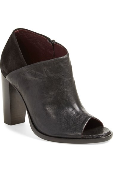 rag & bone 'Mabel' Peep Toe Bootie (Women) Black candace rose candie anderson fashion blog nordstrom