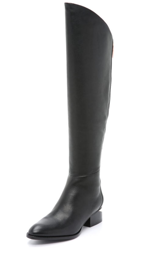 Alexander Wang Sigrid Tall Boots Black Rose Gold over the knee boots fall 2016