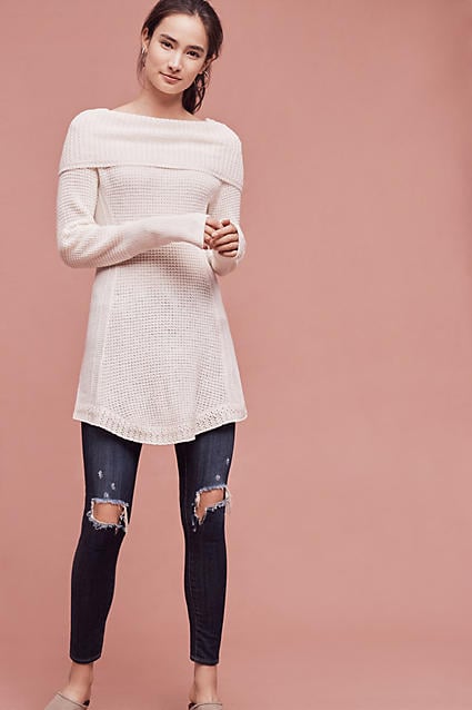 Angel of the North Rosie Cowlneck Pullover Ivory anthropologie anthro days