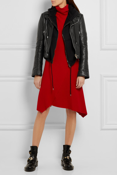 BALENCIAGA Leather biker jacket black leather moto jackets fall 2016