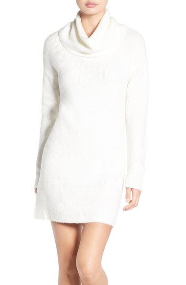 BB Dakota 'Collins' Ribbed Sweater Dress Ivory sweater dresses fall 2016