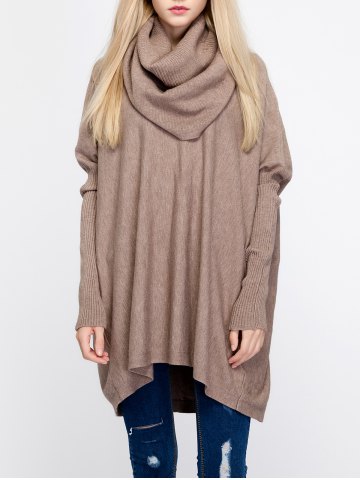 Chic Women's Cowl Neck Pure Color Sweater Camel cowl neck sweaters fall 2016