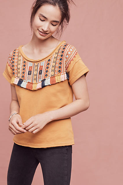 Chloe Oliver Valencia Fringe Top Orange fringe tops summer 2016