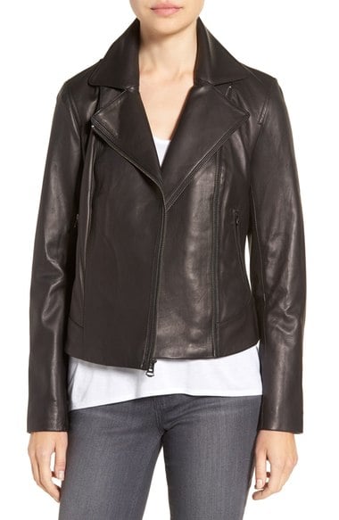 Cole Haan Leather Moto Jacket Black leather moto jackets fall 2016