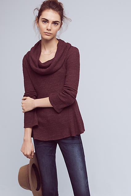 Cowled Maurisa Top Plum cowl neck sweaters fall 2016