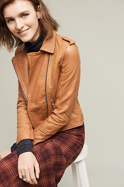 Doma Leather Biker Jacket Honey leather moto jackets fall 2016