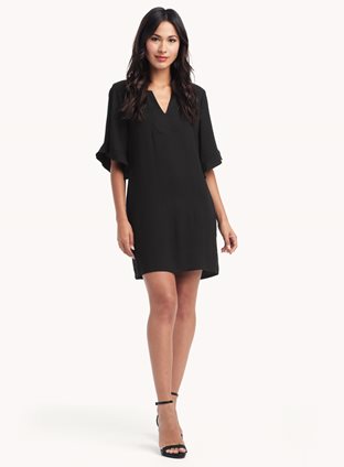 Ella Moss STELLA FLUTTER SLEEVE DRESS Black ella moss labor day sale