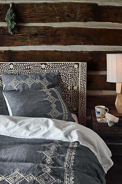 Embroidered Argenta Duvet Blue Anthropologie anthro days 