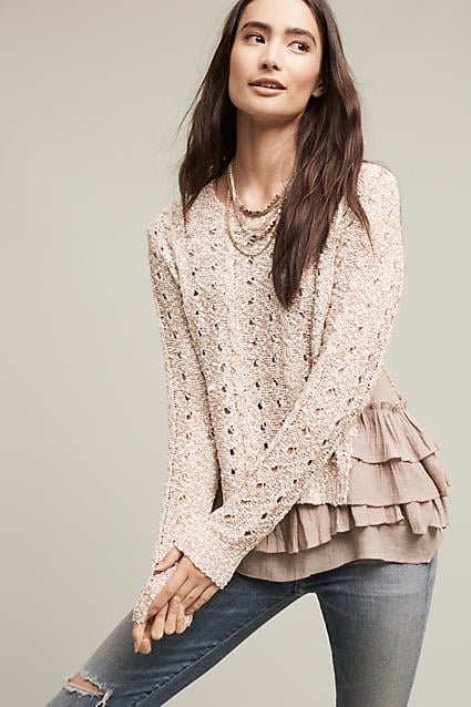 Eri + Ali Recouvrir Sweater Neutral Motif Anthropologie anthro days
