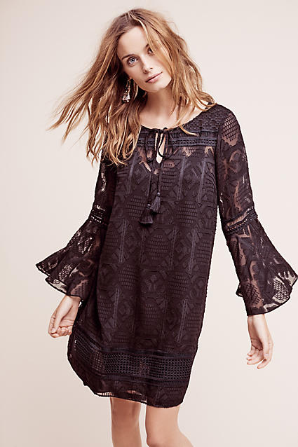 Floreat Esme Lace Bell-Sleeve Dress Black bell sleeve dresses fall 2016