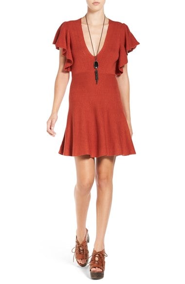 Free People 'Cozy Nights' Sweater Dress Red sweater dresses 