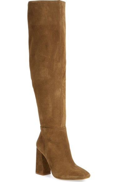 Free People 'Liberty' Over the Knee Boot (Women) Taupe Suede over the knee boots 