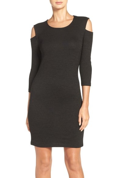 French Connection Cold Shoulder Sheath Sweater Dress Black sweater dresses fall 2016