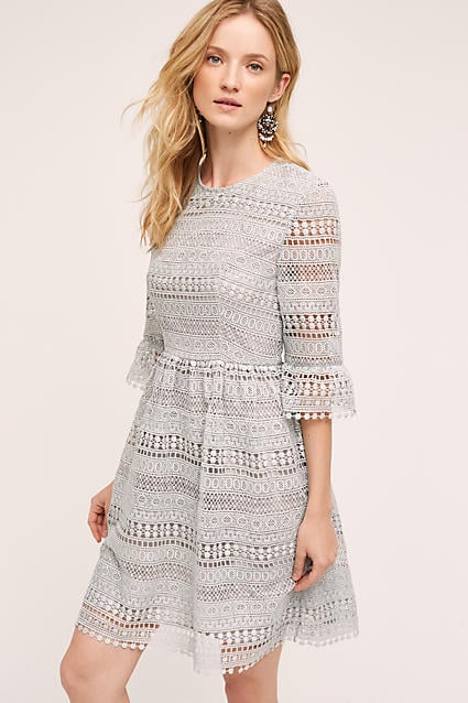Glamorous Folie Lace Dress Light Grey Anthropologie anthro days 20% off 