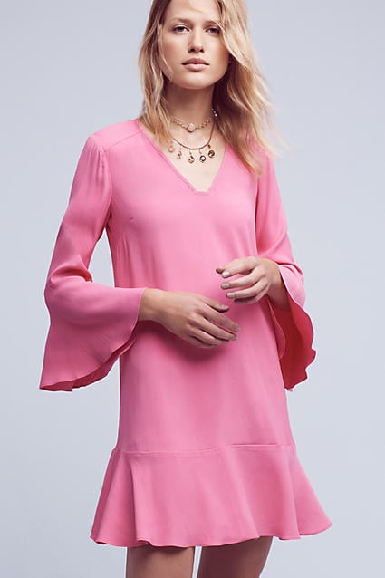 HD in Paris Bell-Sleeve Shift Dress Pink bell sleeve dresses for fall 2016