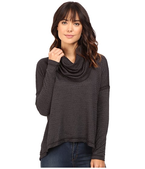 HEATHER Basket Jacquard Cowl Neck Pullover Black cowl neck sweaters fall 2016
