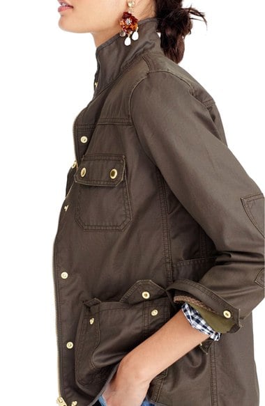 J.Crew 'Downtown' Field Jacket (Regular & Petite) Mossy Brown Nordstrom