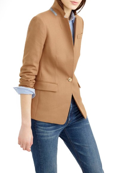 J.Crew 'Regent' Blazer (Regular & Petite) Warm Camel Nordstrom fall fashion j.crew nordstrom