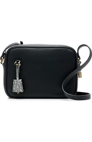 J.Crew 'Signet' Leather Crossbody Bag Black Nordstrom