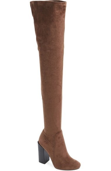 Jeffrey Campbell 'Perouze' Over the Knee Boot (Women) Mocha Suede over the knee boots