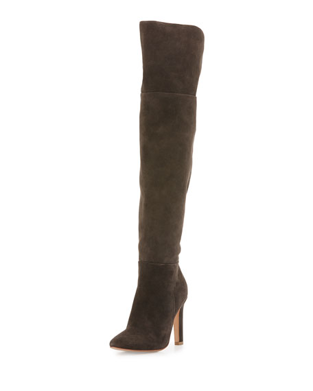 Joie Bentlee Suede Over-the-Knee Boot Graphite over the knee boots fall 2016