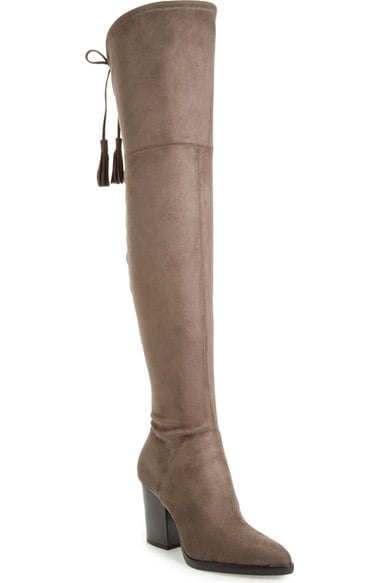 MARC FISHER LTD 'Alinda' Over the Knee Boot (Women) Grey Stretch Fabric over the knee boots fall 2016