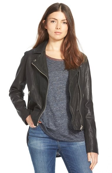 Madewell Washed Leather Motorcycle Jacket True Black leather moto jackets for fall