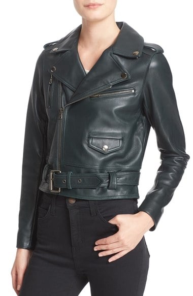 Parker 'Cooper' Leather Moto Jacket Hunter leather moto jackets fall 2016
