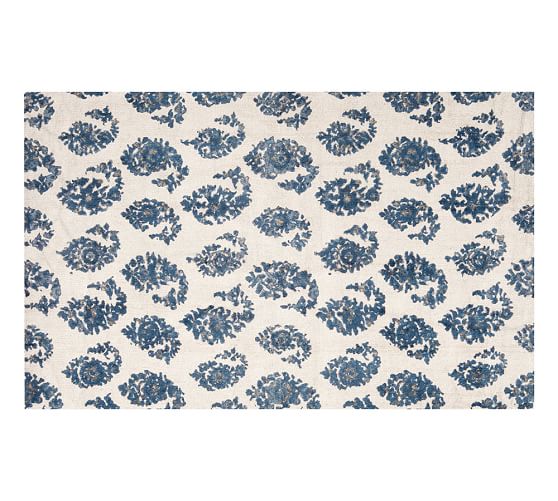 Pottery Barn AMUR PRINTED RUG Paisley Medallions pottery barn rugs sale
