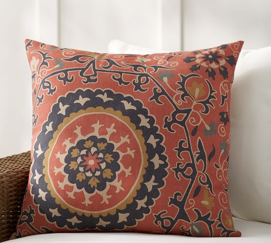 Pottery Barn AUTUMNAL SUZANI PRINT INDOOR/OUTDOOR PILLOW pottery barn 20% sale 