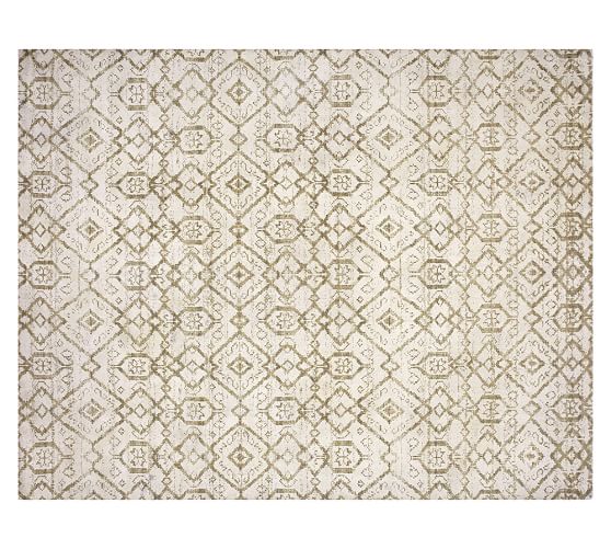 Pottery Barn AXEL PRINTED INDOOR/OUTDOOR RUG - NEUTRAL pottery barn warehouse clearance sale