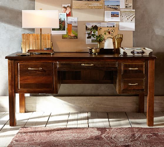 Pottery Barn BOWRY RECLAIMED WOOD DESK Eco-Friendly pottery barn warehouse clearance sale