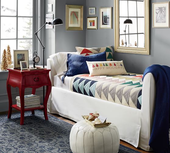 Pottery Barn BRAYLIN TUFTED WOOL RUG - BLUE