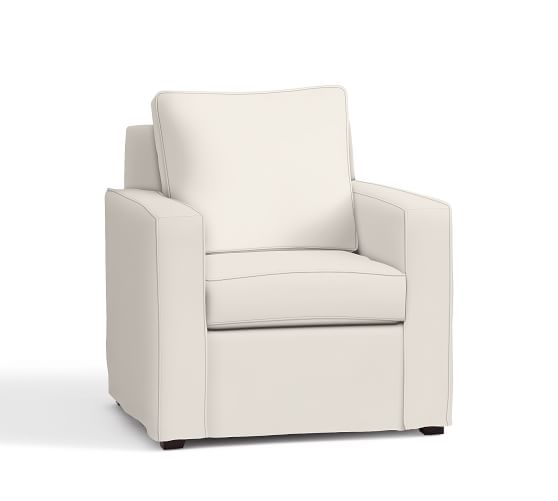 Pottery Barn CAMERON ECO SQUARE ARM SLIPCOVERED ARMCHAIR pottery barn upholstered furniture slipcovered furniture sale