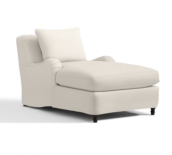 Pottery Barn CARLISLE SLIPCOVERED CHAISE pottery barn upholstered furniture slipcovered furniture sale